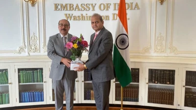 जयपुर फुट यूएसए के चेयरमैन प्रेम भंडारी ने हर्षवर्धन श्रृंगला को राज्यसभा में नामांकन पर दी बधाई